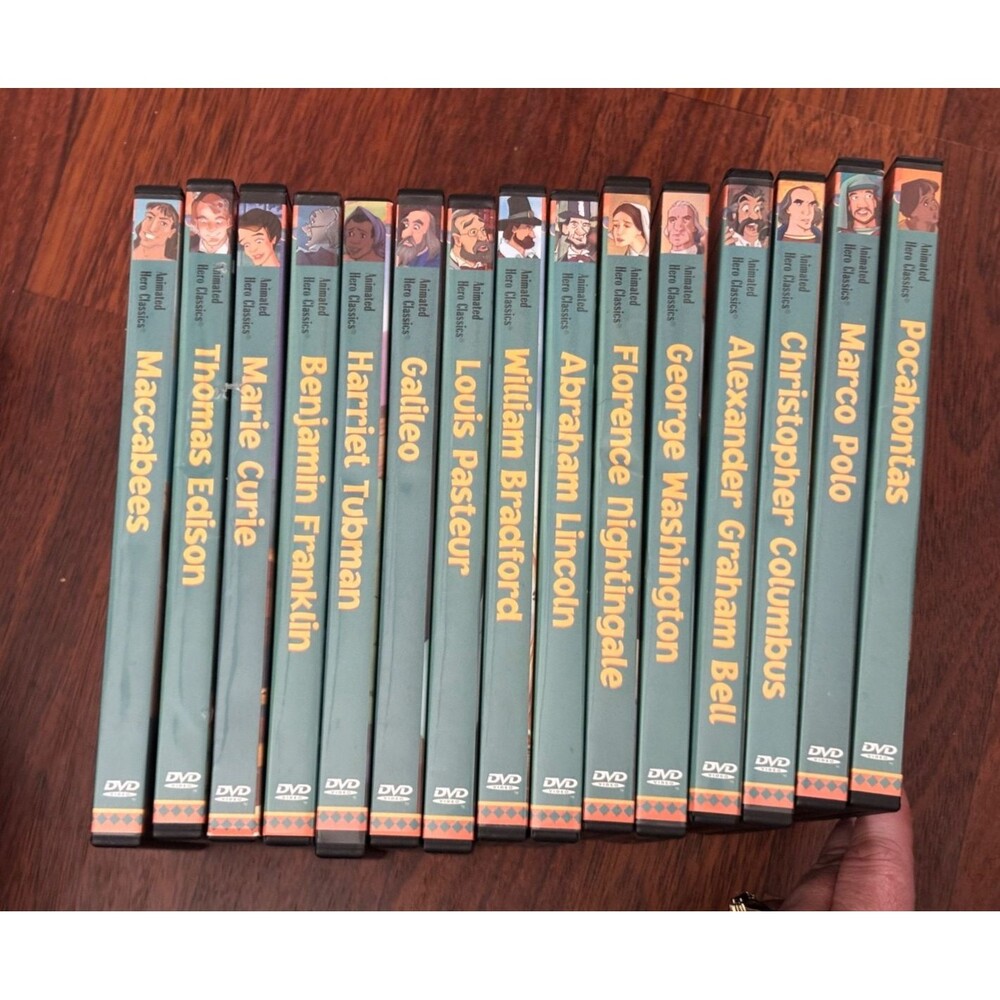 15 Nest Animated Hero Classics DVD History Homeschool Learning *Excellent Cond*
